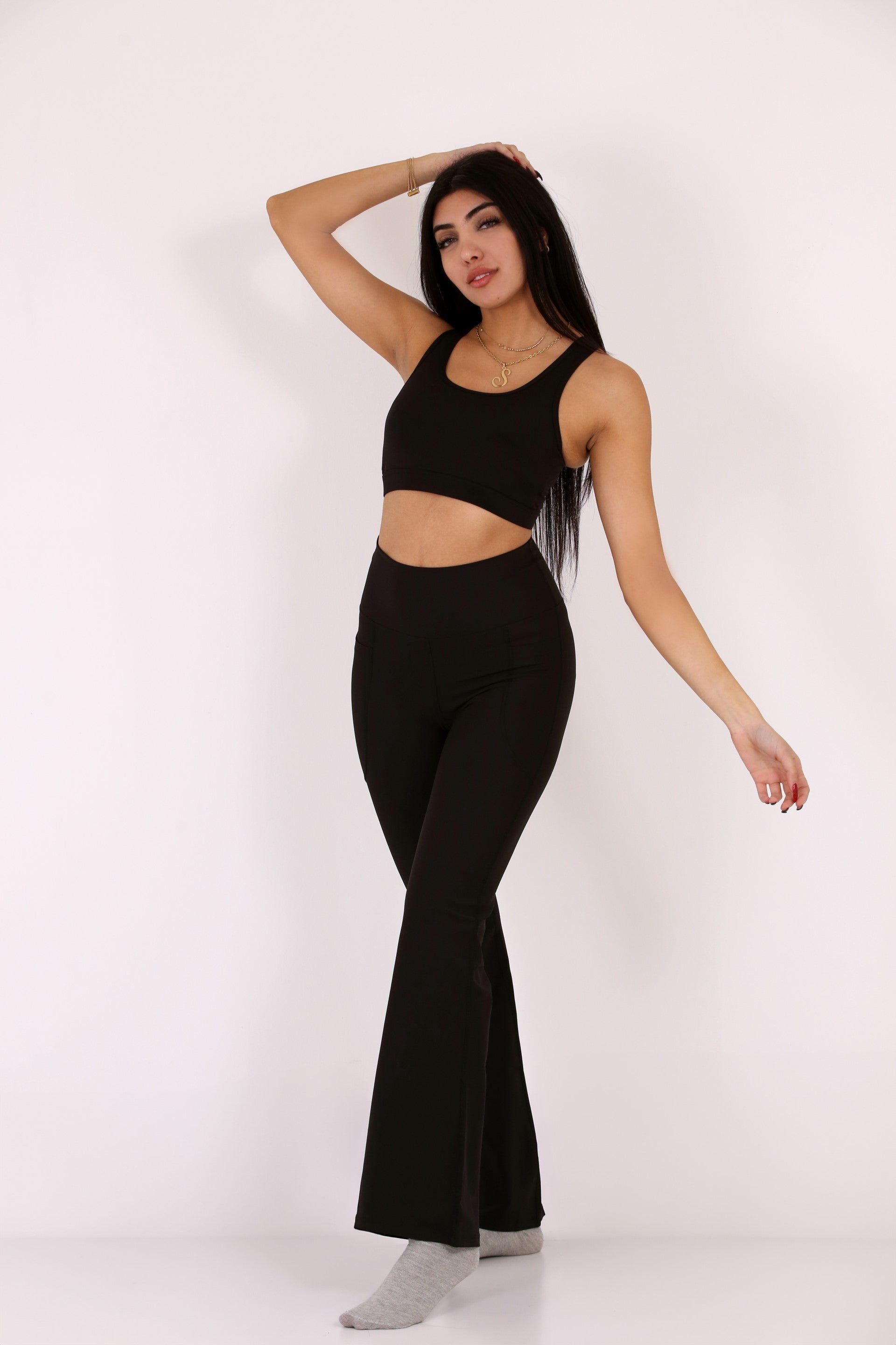 SANTORINI - Flare Pocket Sports Yoga Leggings