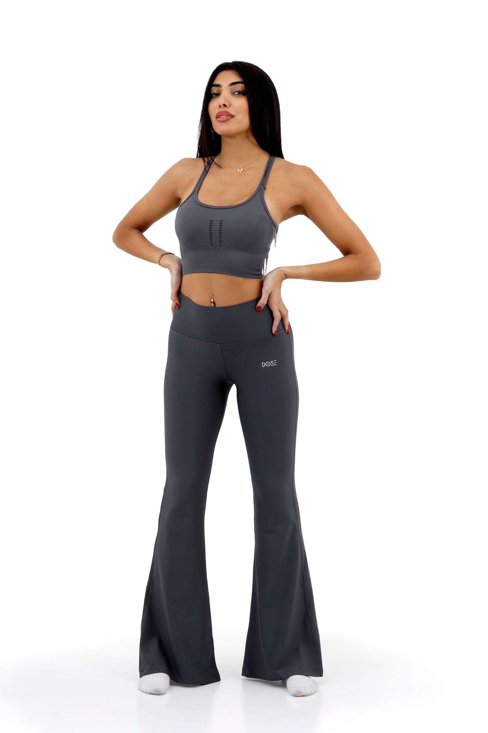 SPLIT - Flared High Waist Tights