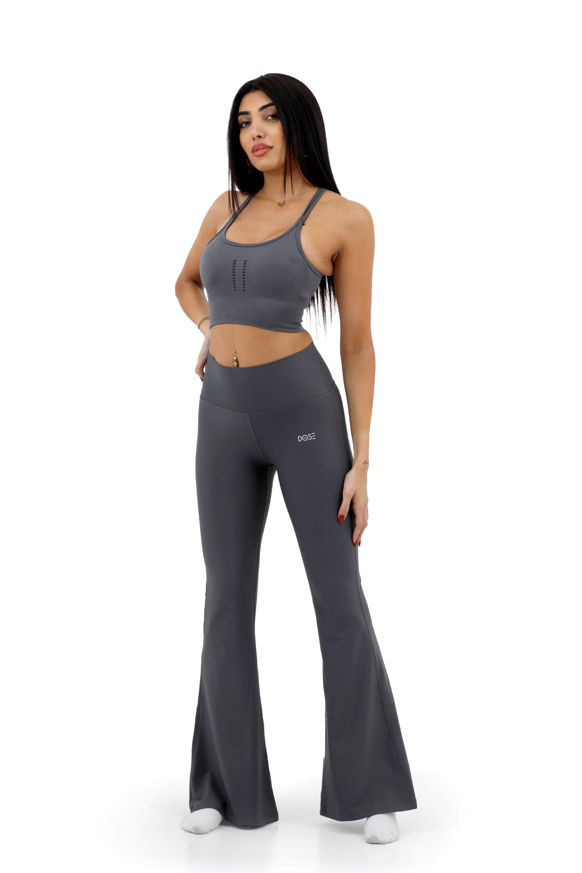 SPLIT - Flared High Waist Tights