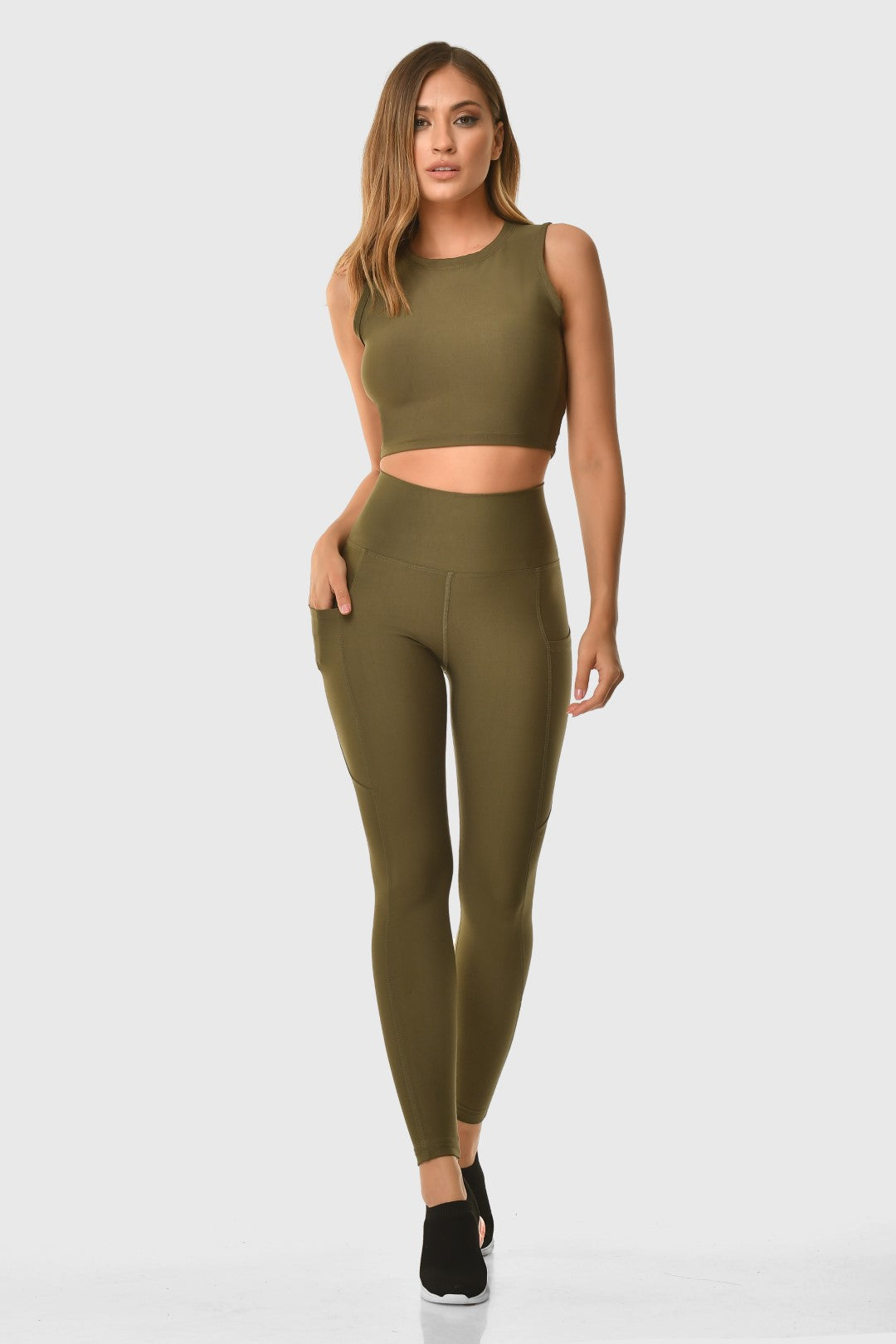 GRANADA - Pocket High-Waisted Sports Leggings