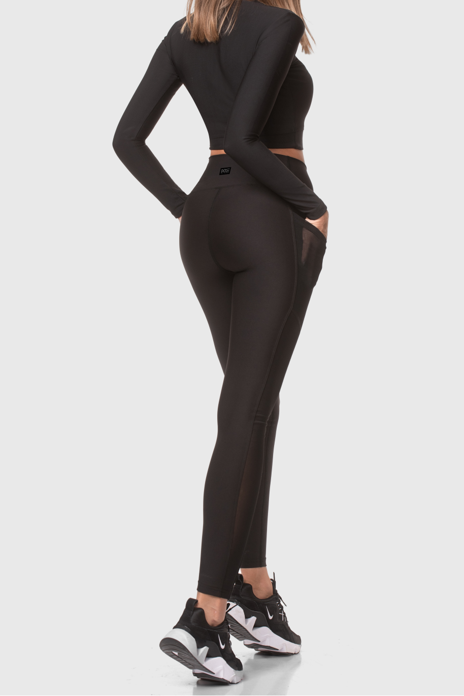 GHENT - Pocket Mesh Detail Sports Leggings